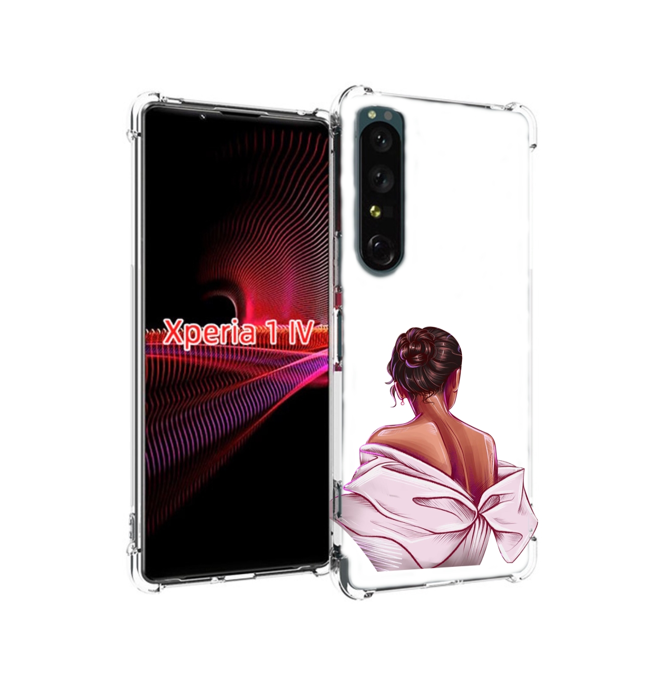 

Чехол накладка MyPads девушка-со-спины женский для Sony Xperia 1 IV, Прозрачный, Tocco