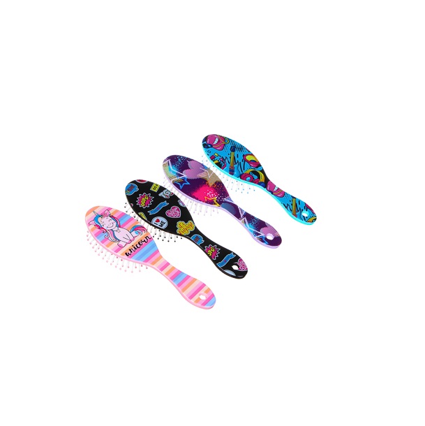 

Расческа массажная ЮниLook 3D, пластик, резина, 17,3х5,2см, 2-4 дизайна, 356-923