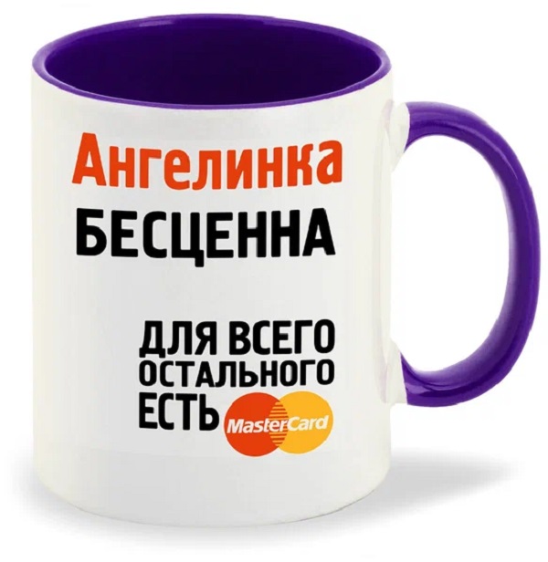 

Кружка CoolPodarok Ангелинка бесценна