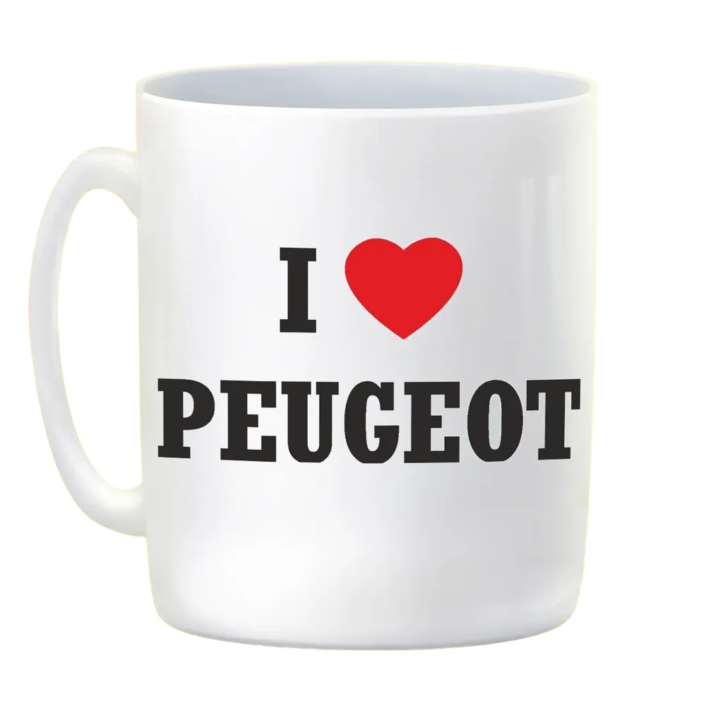 

Кружка CoolPodarok Авто I love Peugeot