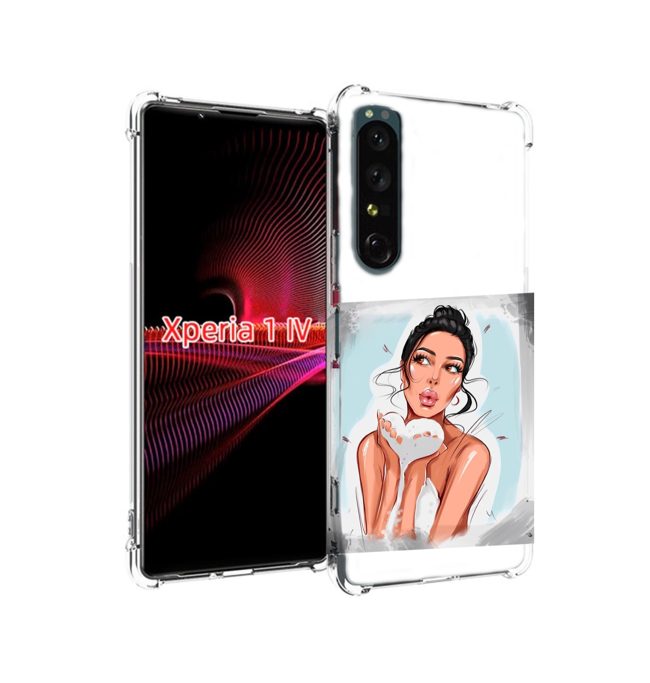 

Чехол накладка MyPads девушка-с-пеной женский для Sony Xperia 1 IV, Прозрачный, Tocco