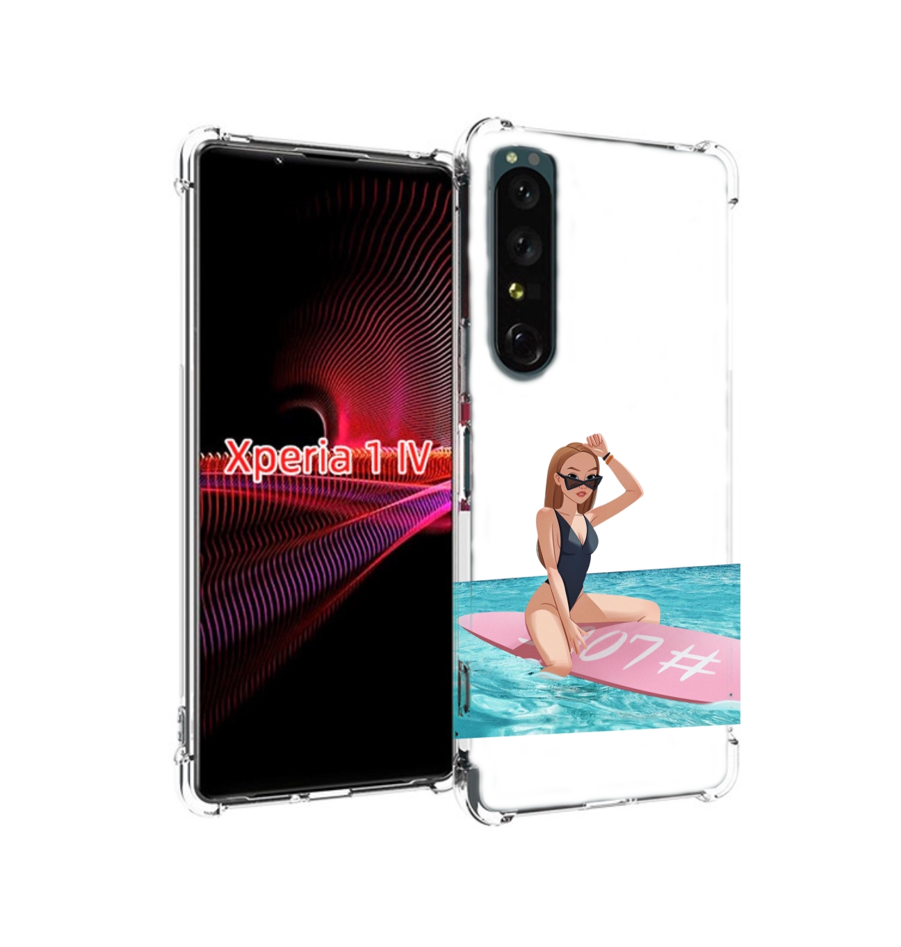 

Чехол накладка MyPads девушка-на-серфе женский для Sony Xperia 1 IV, Прозрачный, Tocco