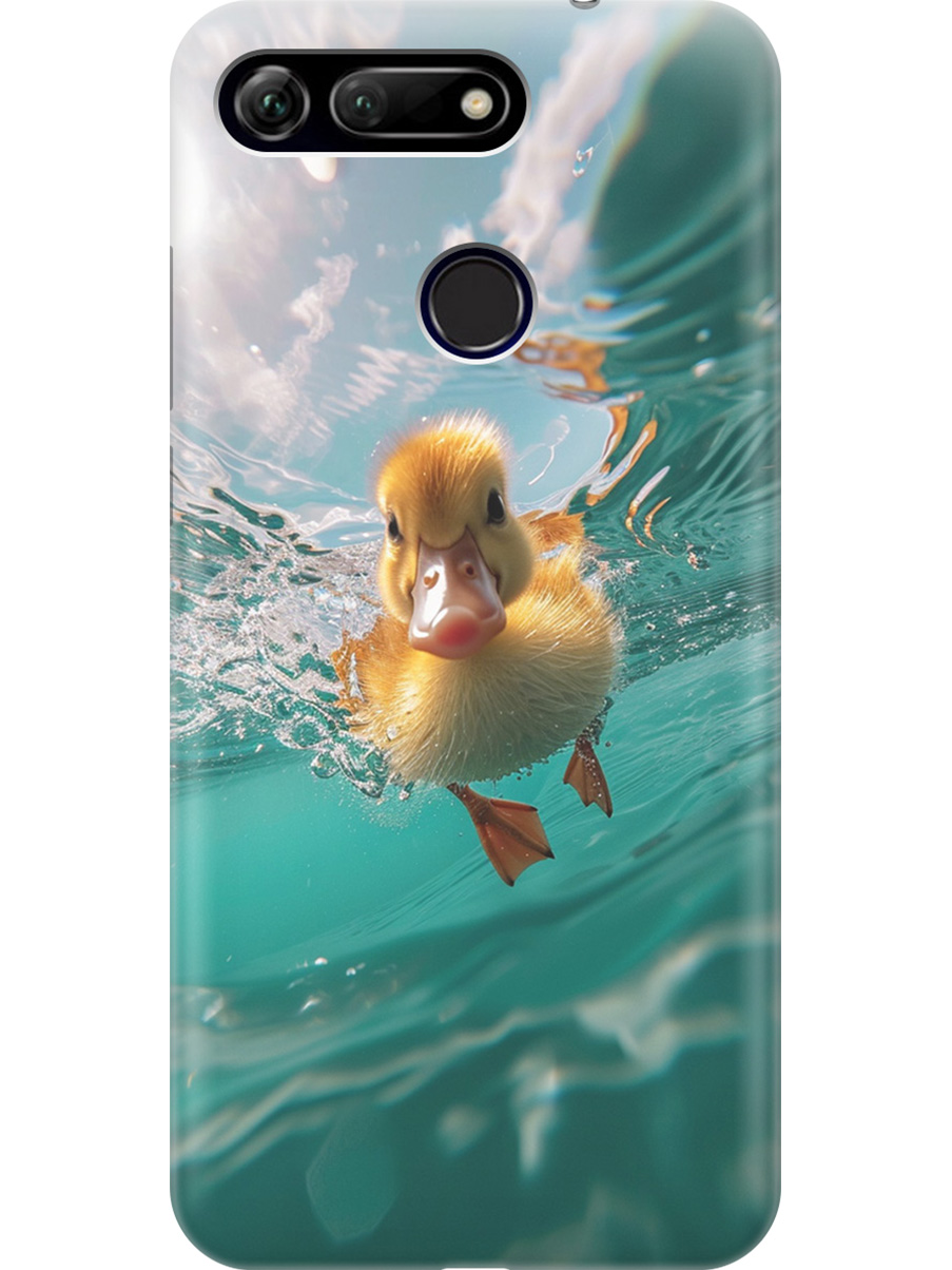 

Силиконовый чехол на Honor View 20 (V20) с принтом "Подводный утенок", Прозрачный;голубой;желтый, 720257712