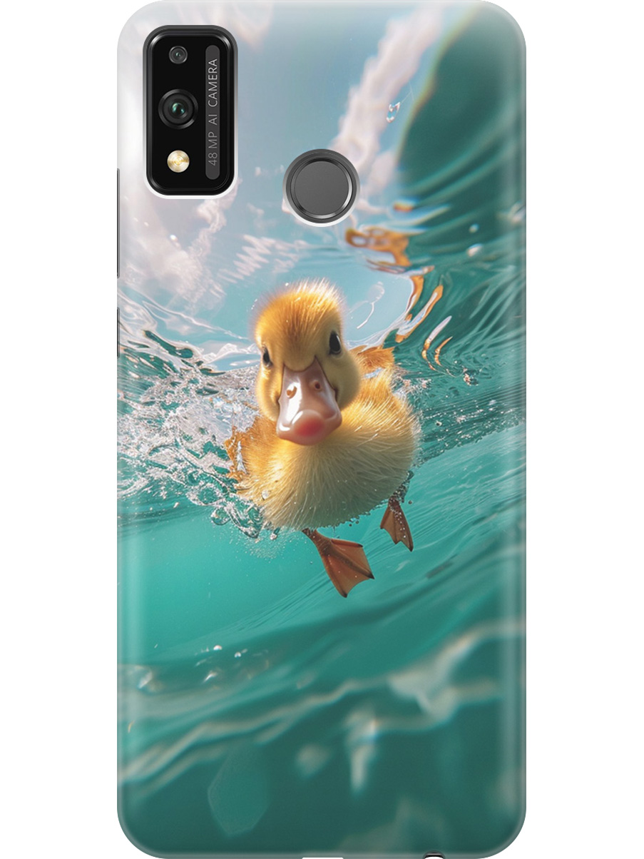 

Силиконовый чехол на Honor 9X Lite с принтом "Подводный утенок", Прозрачный;голубой;желтый, 723565412