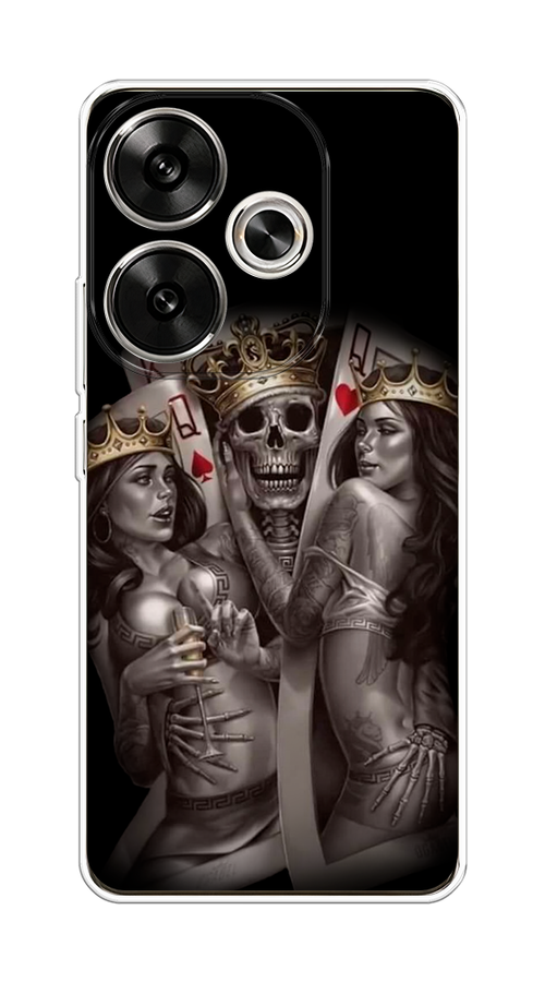 

Чехол на Xiaomi Redmi Turbo 3 "Карты король и королевы", Серый;желтый, 322150-1