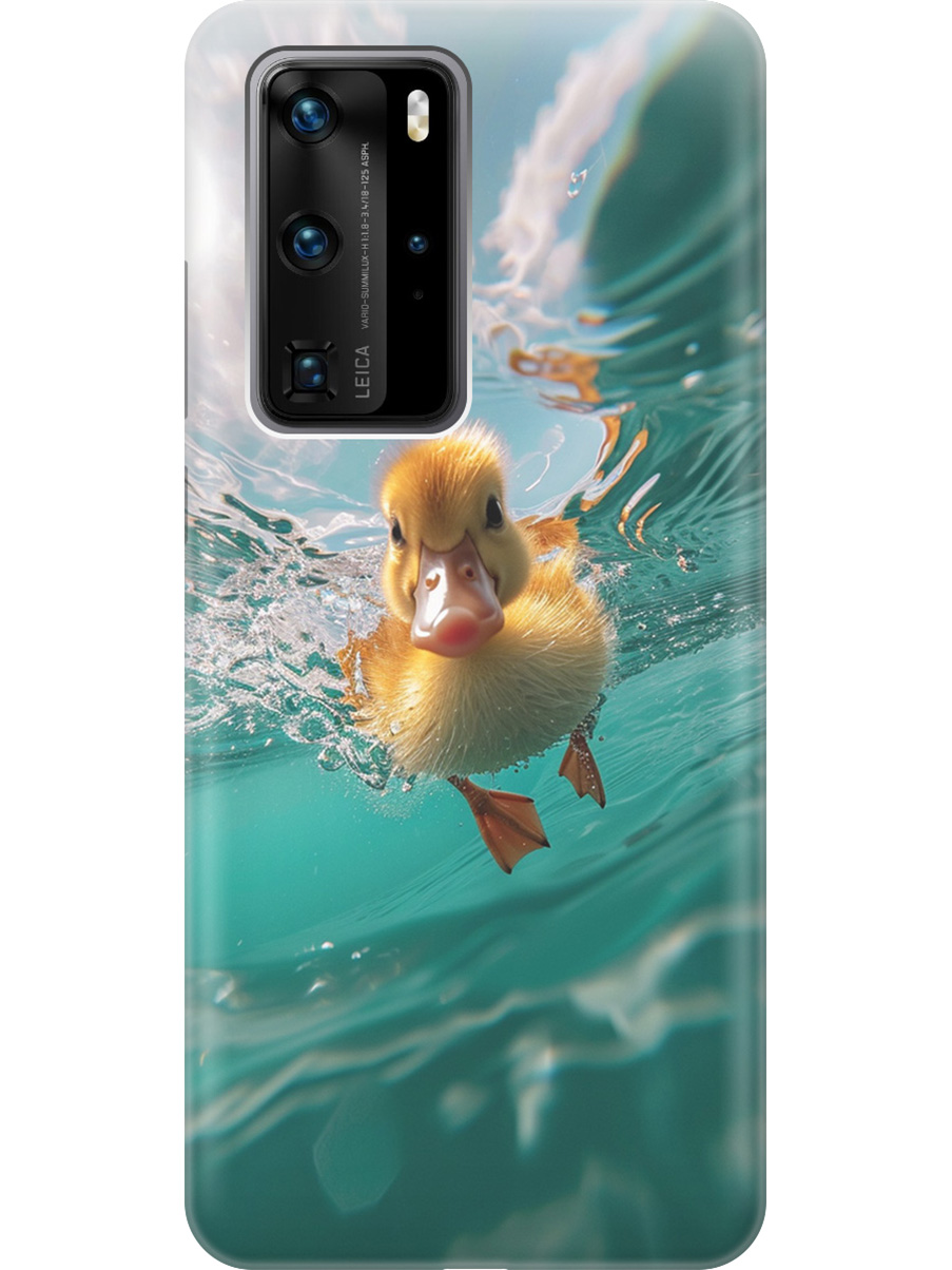 

Силиконовый чехол на Huawei P40 Pro с принтом "Подводный утенок", Прозрачный;голубой;желтый, 722839212
