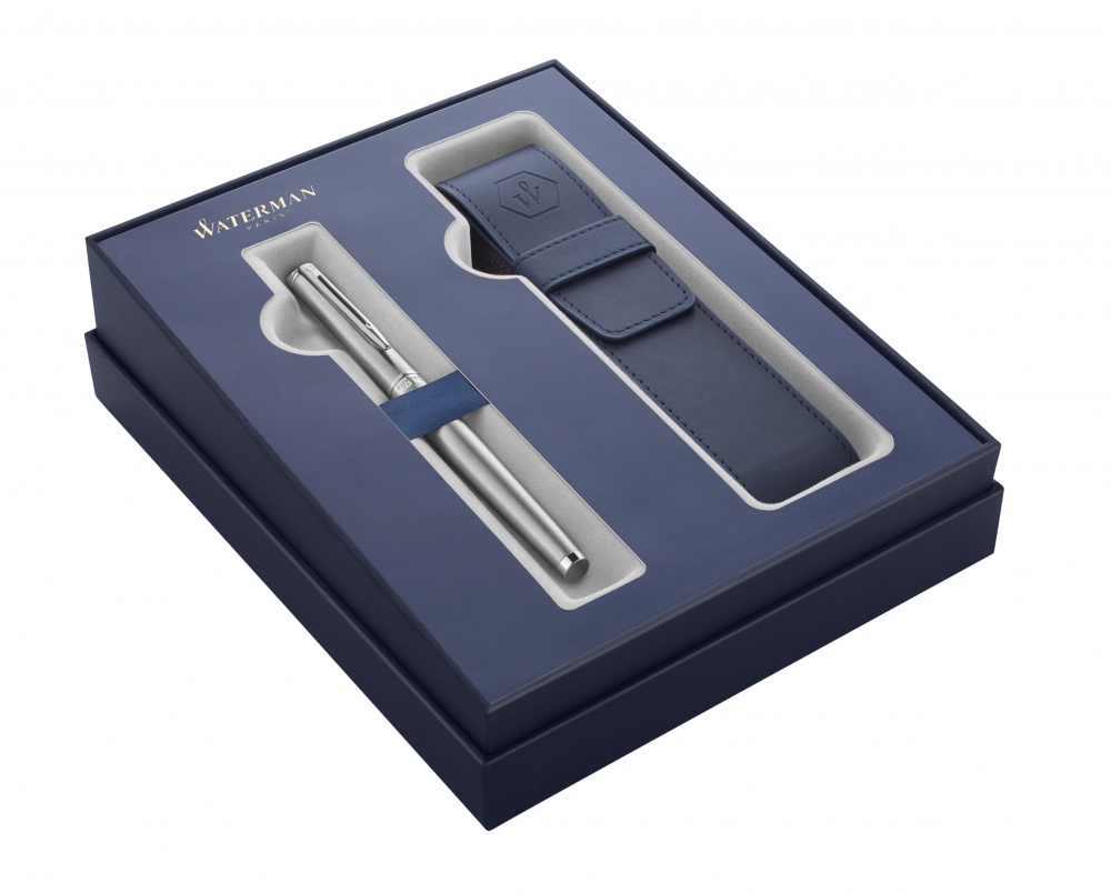 

Подарочный набор Waterman Hemisphere с перьевой ручкой и чехлом Stainless Steel CT перо M