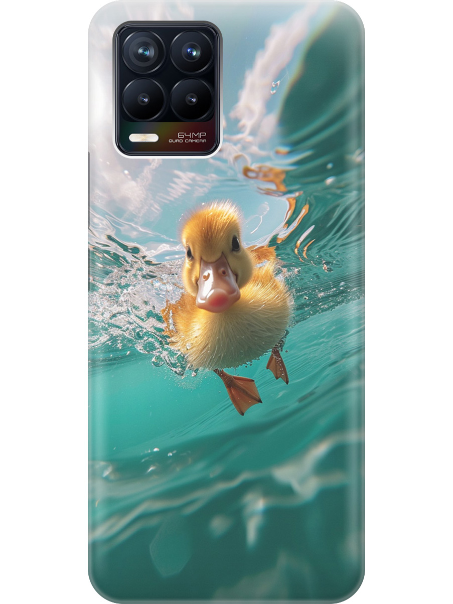 

Силиконовый чехол на Realme 8 / 8 Pro с принтом "Подводный утенок", Прозрачный;голубой;желтый, 732494012