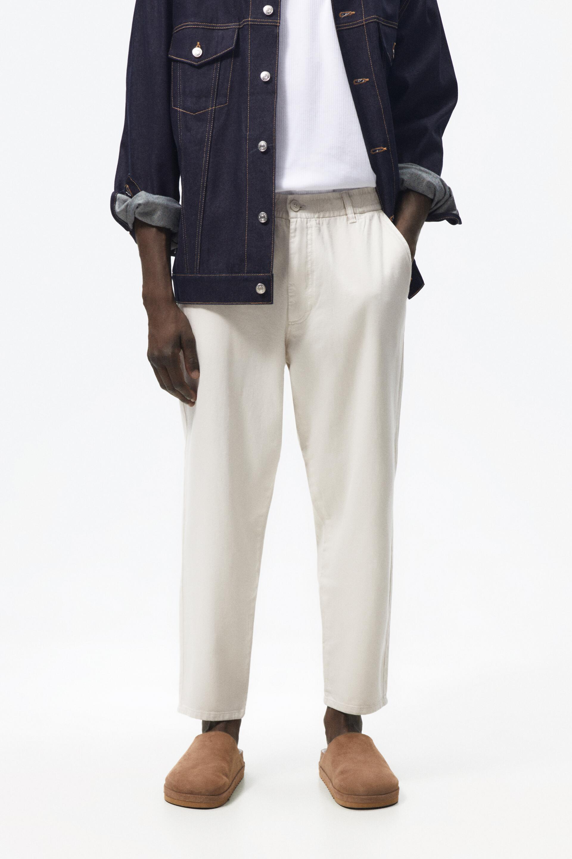 

Брюки мужские ZARA 01538311 белые XL (доставка из-за рубежа), 01538311