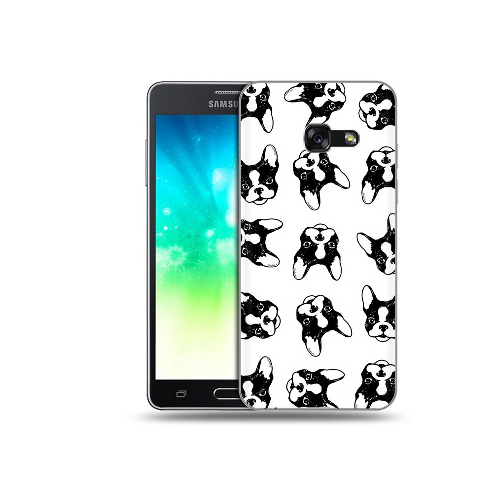 

Чехол MyPads Tocco для Samsung Galaxy A3 (2017) черно белые собачки (PT51197.565.683), Прозрачный, Tocco