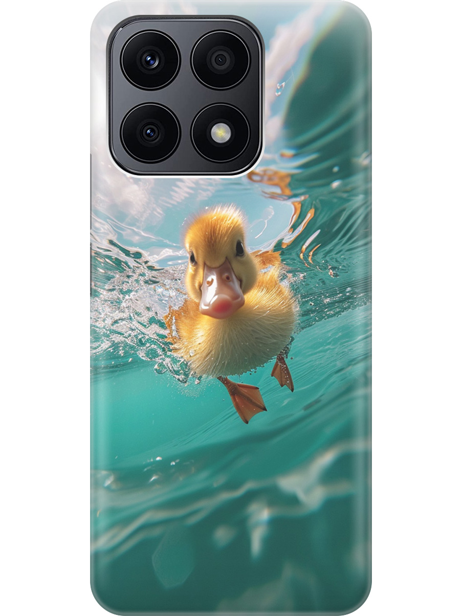 

Силиконовый чехол на Honor X8a с принтом "Подводный утенок", Прозрачный;голубой;желтый, 768741612