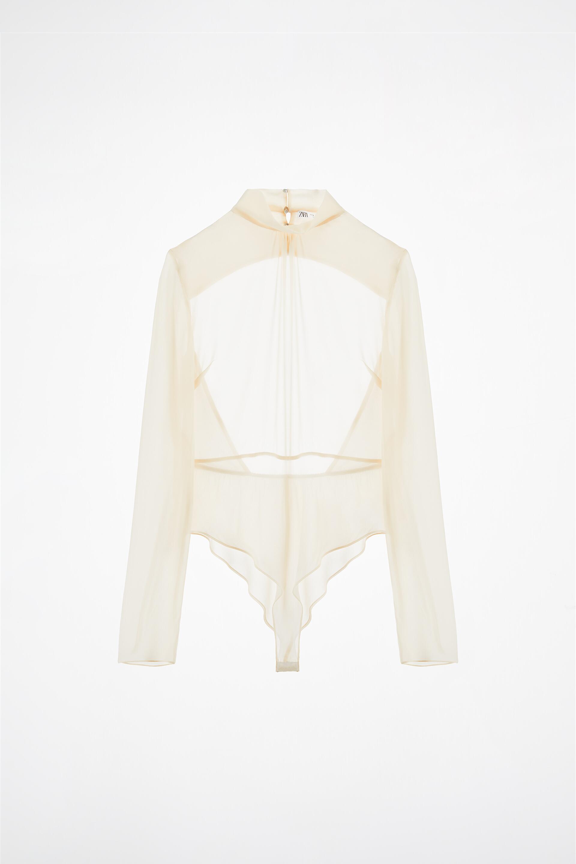 

Боди женское ZARA 01492014 белое S, 01492014