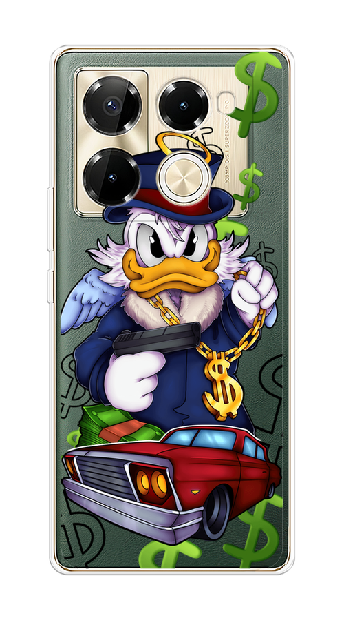 

Чехол на Infinix Note 40 Pro 5G/Note 40 Pro Plus "Scrooge McDuck with a Gold Chain", Красный;синий;белый, 3106050-1