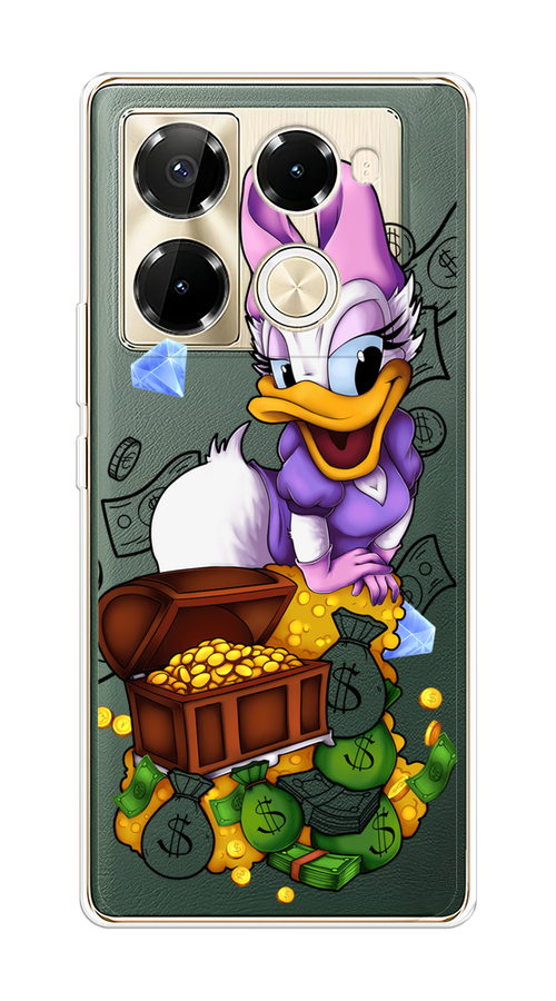 

Чехол на Infinix Note 40 Pro 5G/Note 40 Pro Plus "Rich Daisy Duck", Коричневый;белый;фиолетовый, 3106050-1