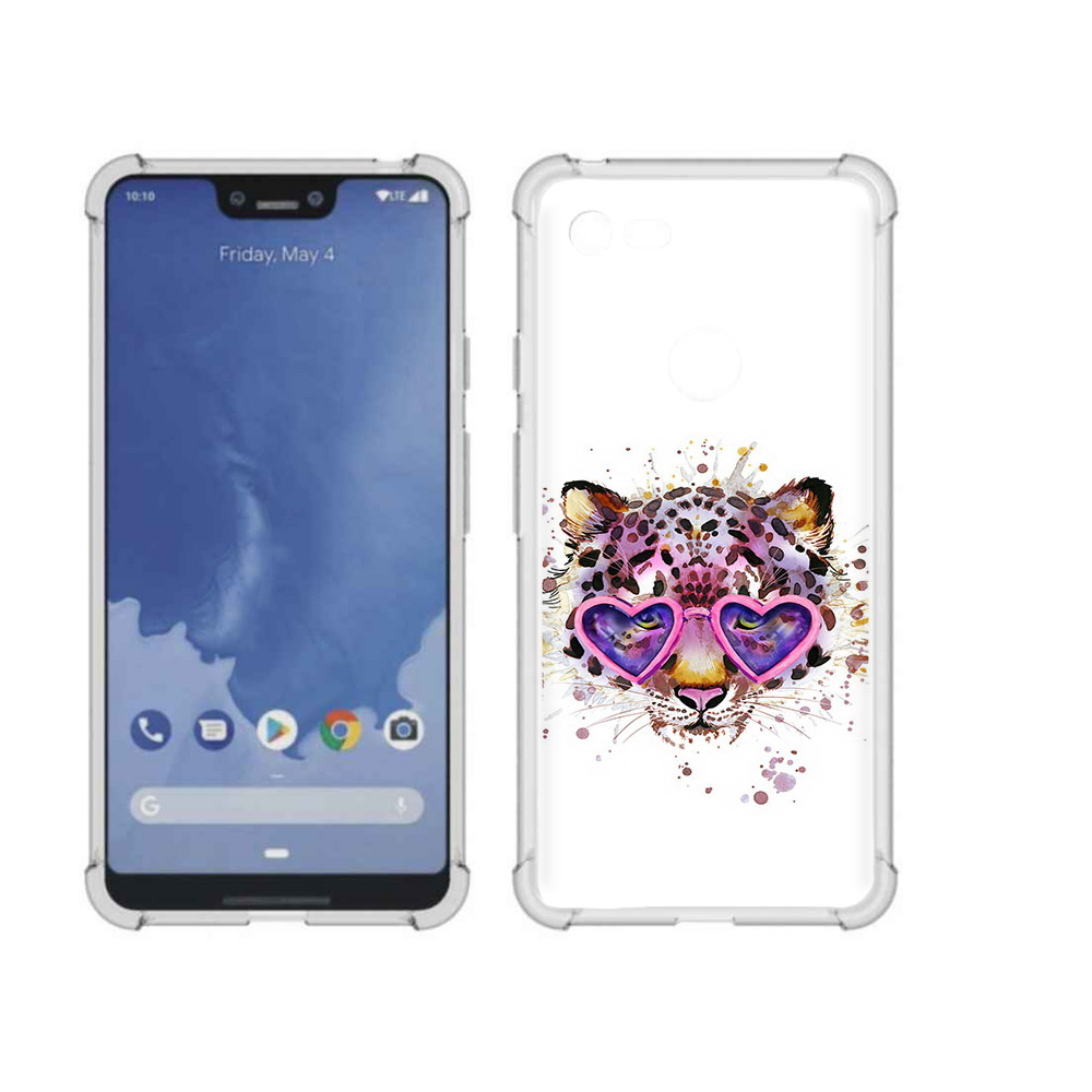 

Чехол MyPads Tocco для Google Pixel 3 XL модный леопард, Прозрачный, Tocco