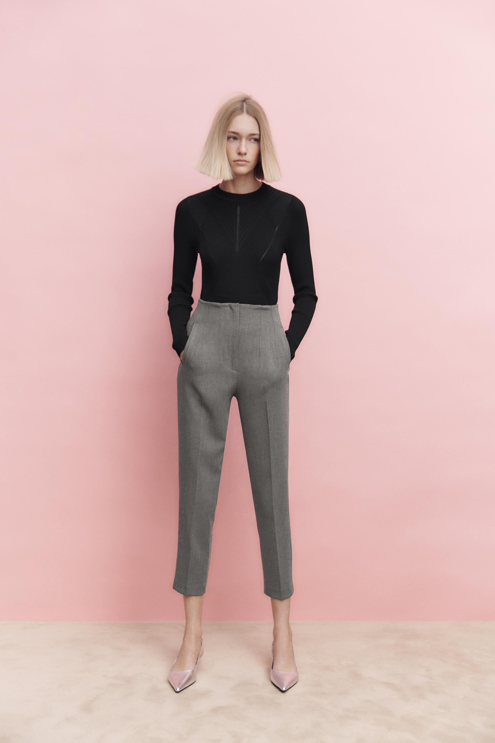 

Брюки женские ZARA 01478532 серые L (доставка из-за рубежа), 01478532