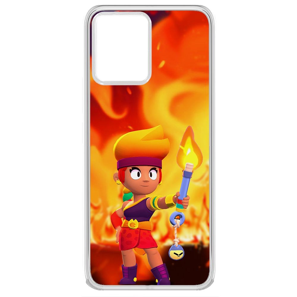 

Чехол-накладка Brawl Stars-Амбер для Realme 8/8 Pro 4G, Прозрачный