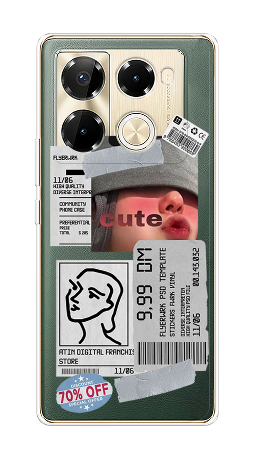 

Чехол на Infinix Note 40 Pro 5G/Note 40 Pro Plus "Cute girl collage", Розовый;серый;голубой, 3106050-1