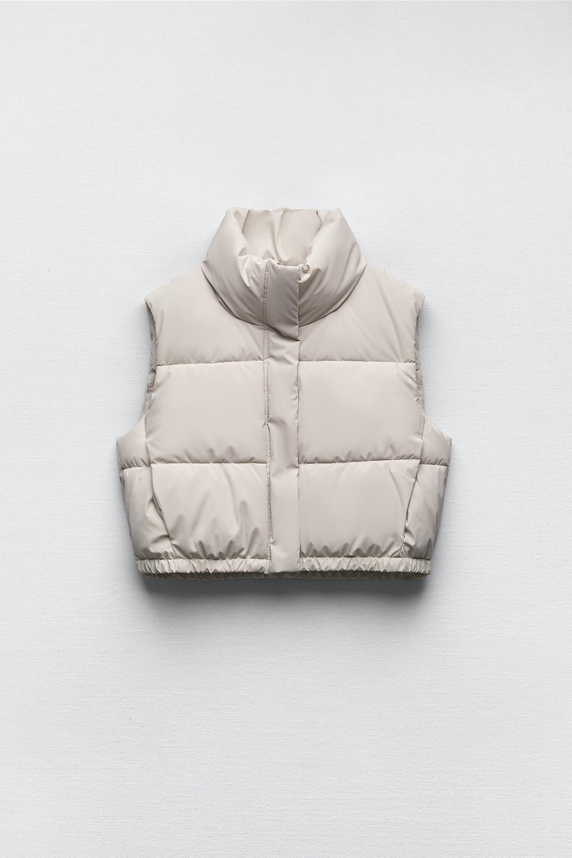 Утепленный жилет женский ZARA 04341724 серый M (доставка из-за рубежа)