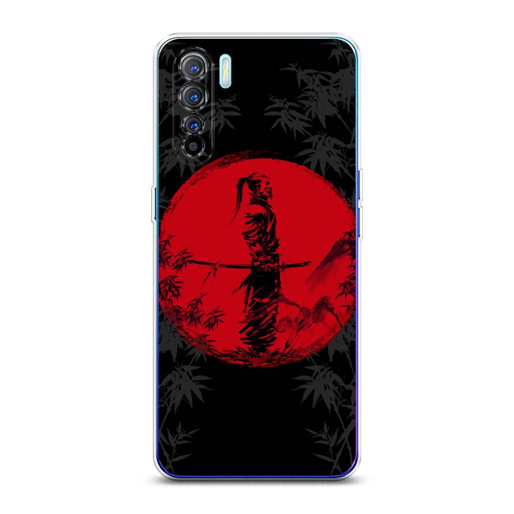 

Чехол на Oppo A91 "Самурай на красном фоне", Черный;красный;серый, 252450-4