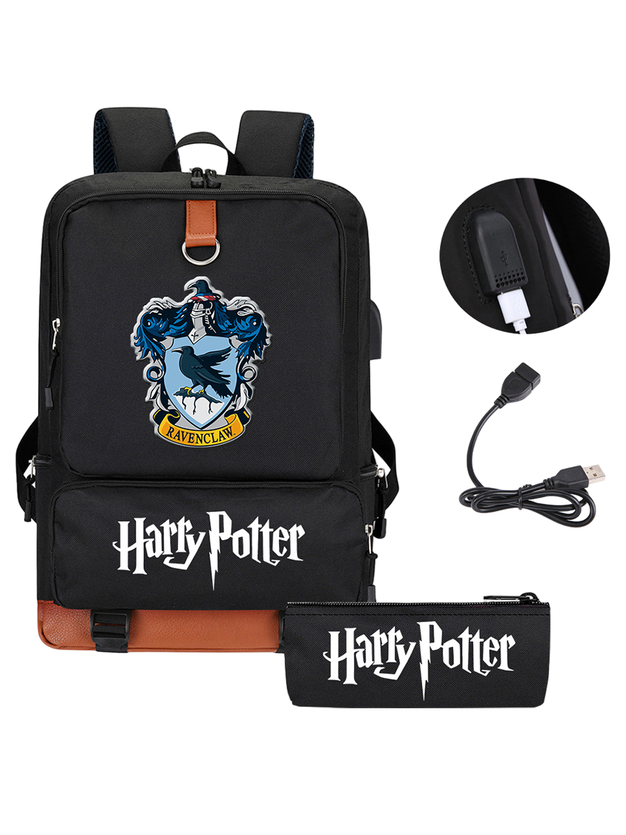 Рюкзак с пеналом StarFriend 2в1 Гарри Поттер Когтевран Harry Potter usb 28х15х42 см 17,5 л