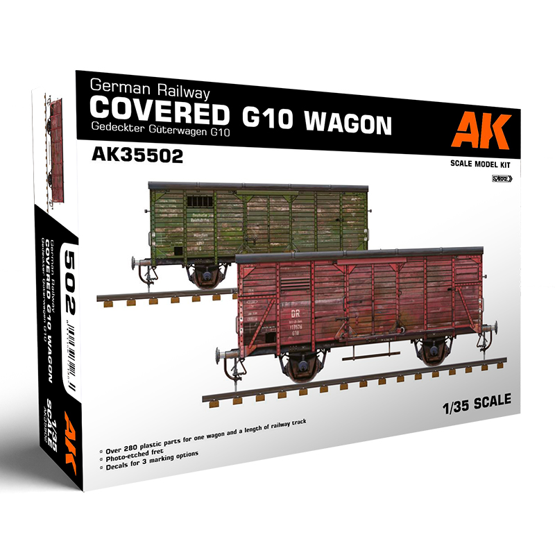 

Сборная модель AK Interactive Немецкий крытый вагон Gedeckter Gterwagen G 10 AK35502