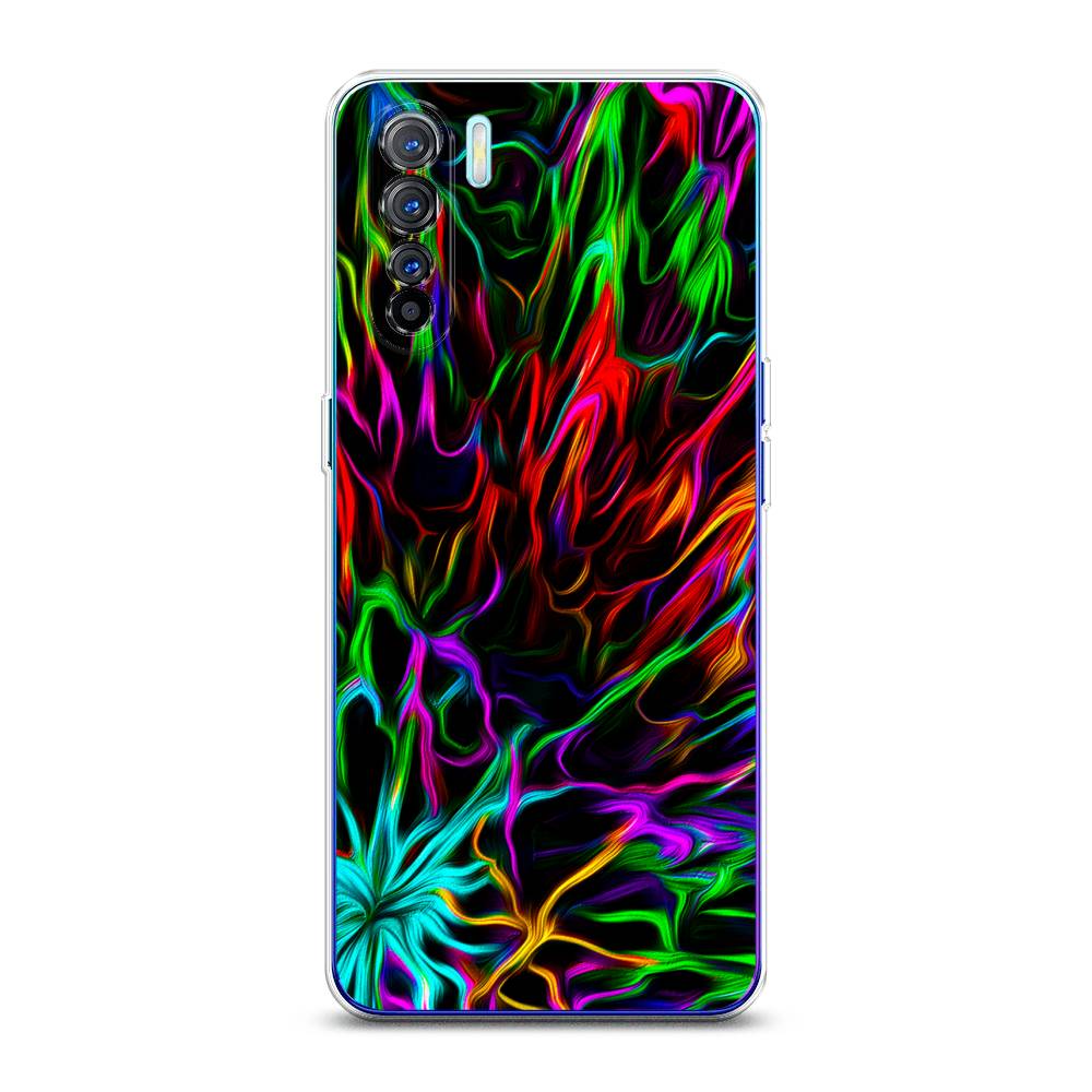 

Чехол на Oppo A91 "Разноцветные разводы", Голубой;зеленый;оранжевый, 252450-3