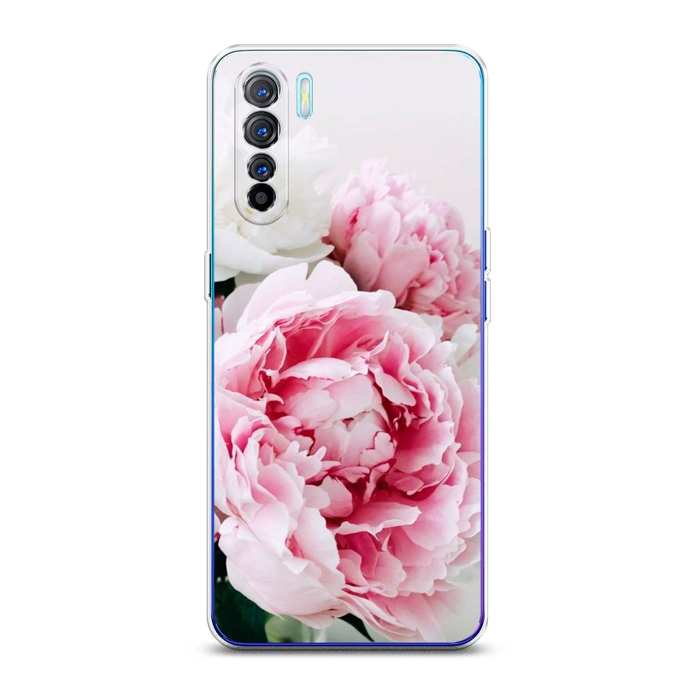 

Чехол на Oppo A91 "Розовые и белые пионы", Розовый;белый, 252450-2