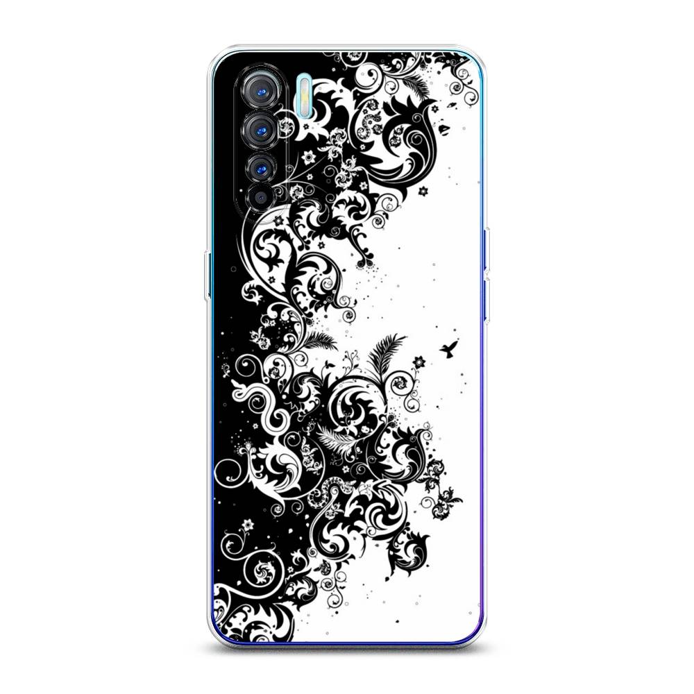 

Чехол на Oppo A91 "Черно белый узор", Белый;черный;серый, 252450-3