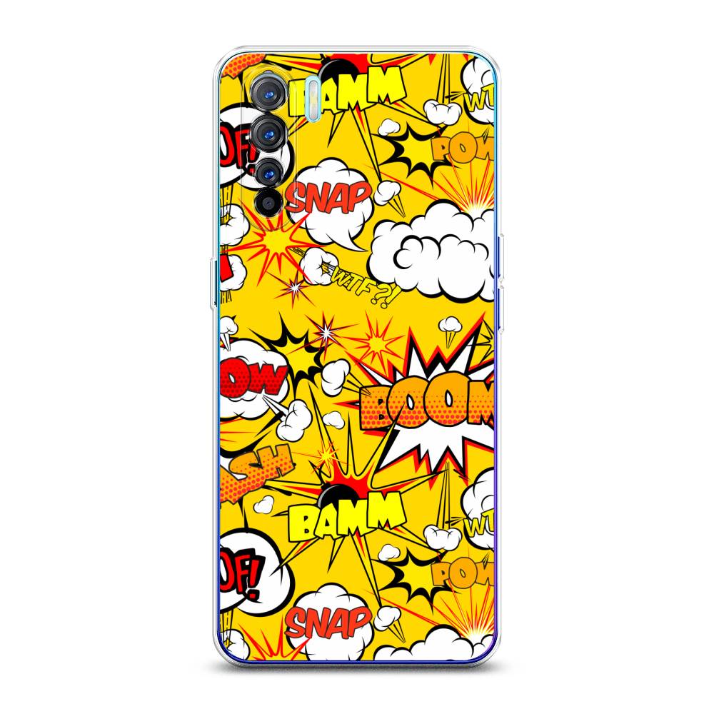 

Чехол на Oppo A91 "Поп Арт эффекты", Желтый;белый;оранжевый, 252450-6