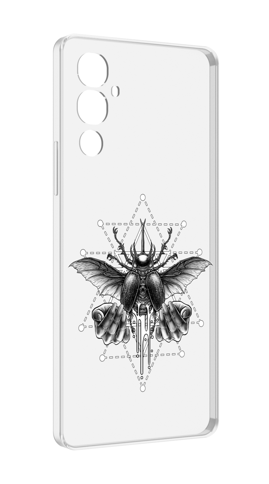 

Чехол MyPads скарабей для Tecno Pova 4, Прозрачный, Tocco