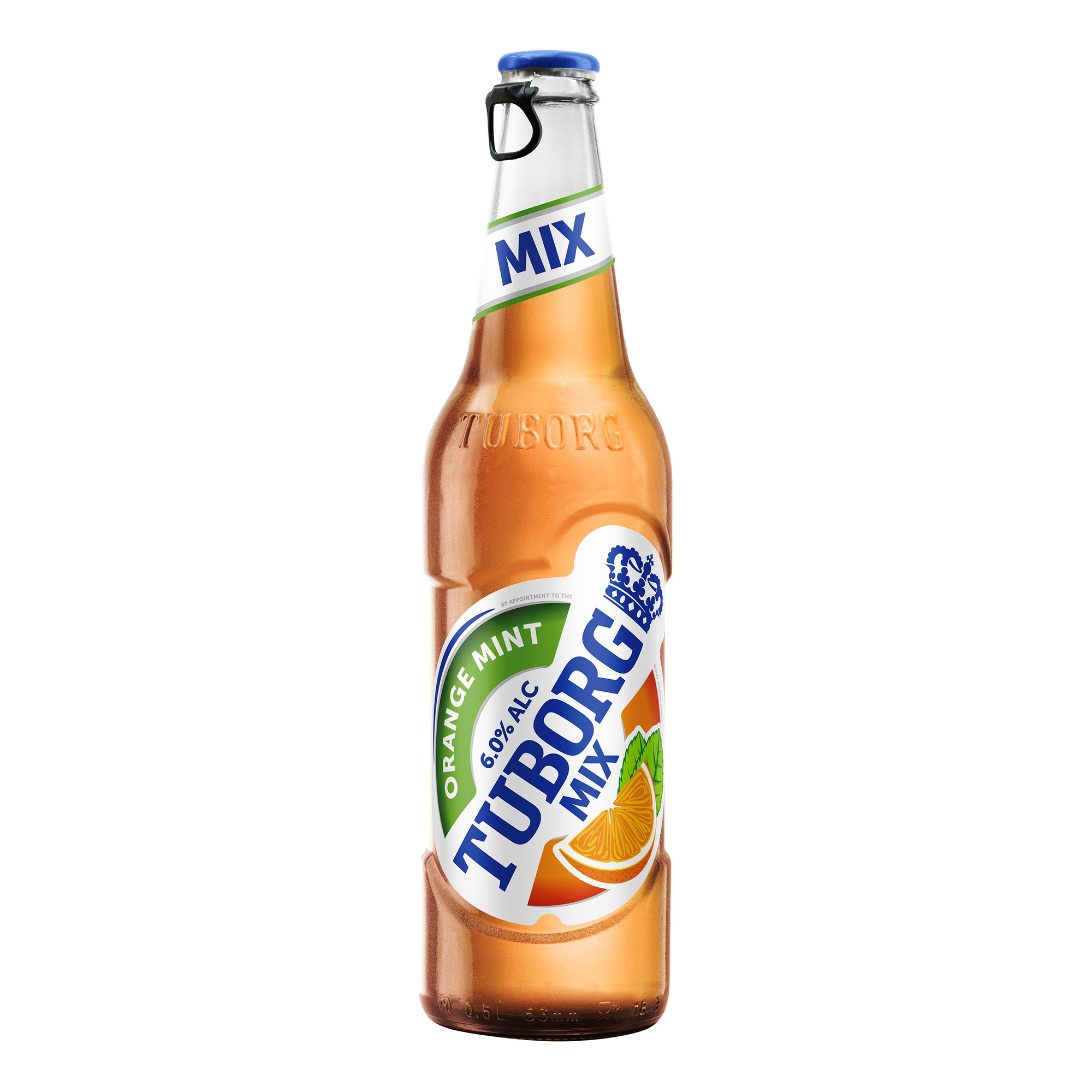 

Пивной напиток Tuborg Mix OrangeMint пастеризованный 4,6% 0,48 л, Светлое