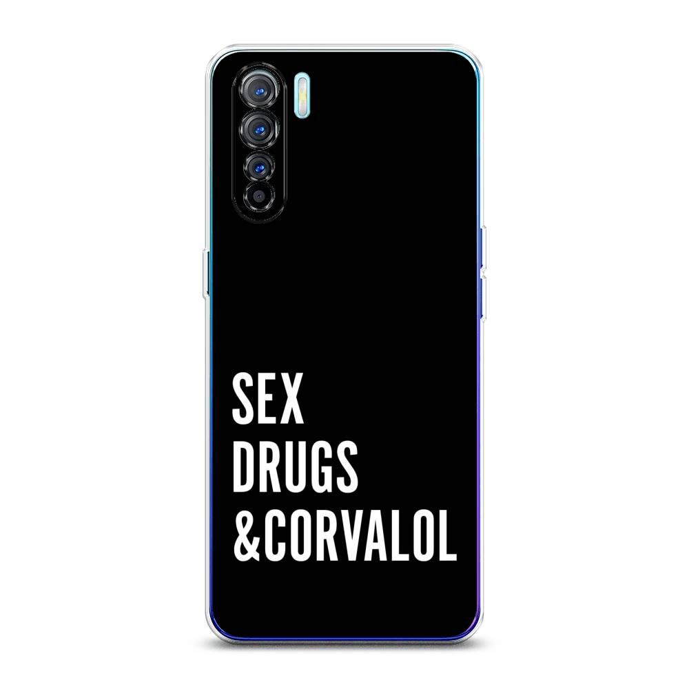 

Чехол на Oppo A91 "Corvalol", Черный;серый;белый, 252450-6