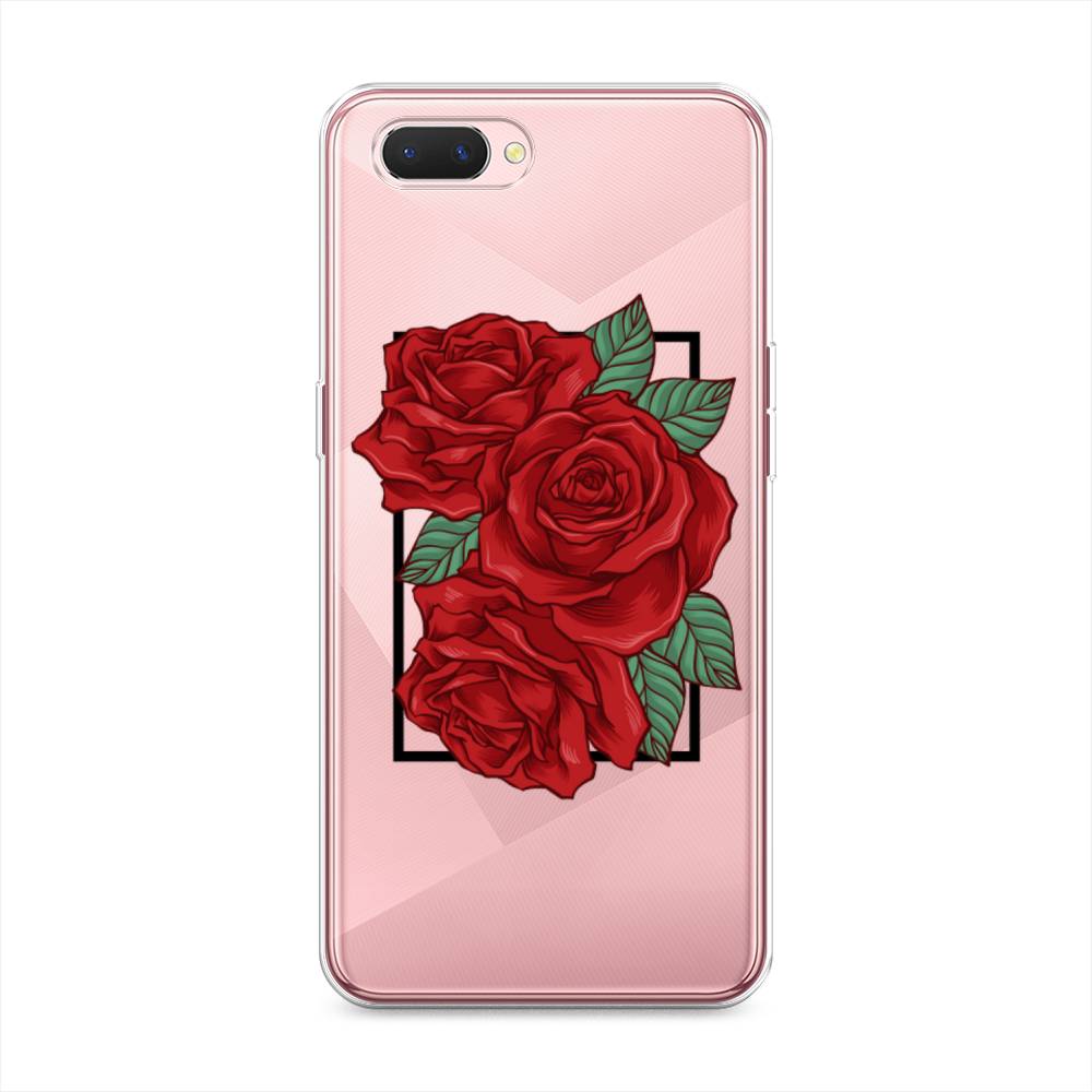 

Чехол на Oppo A3s "Три алые розы", Красный, 252050-2