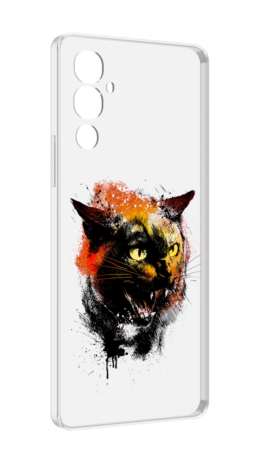 

Чехол MyPads сиамский кот для Tecno Pova 4, Прозрачный, Tocco