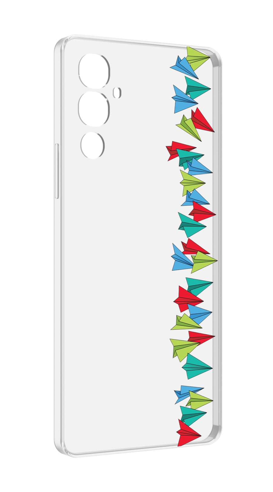 

Чехол MyPads самолетики из листочков для Tecno Pova 4, Прозрачный, Tocco