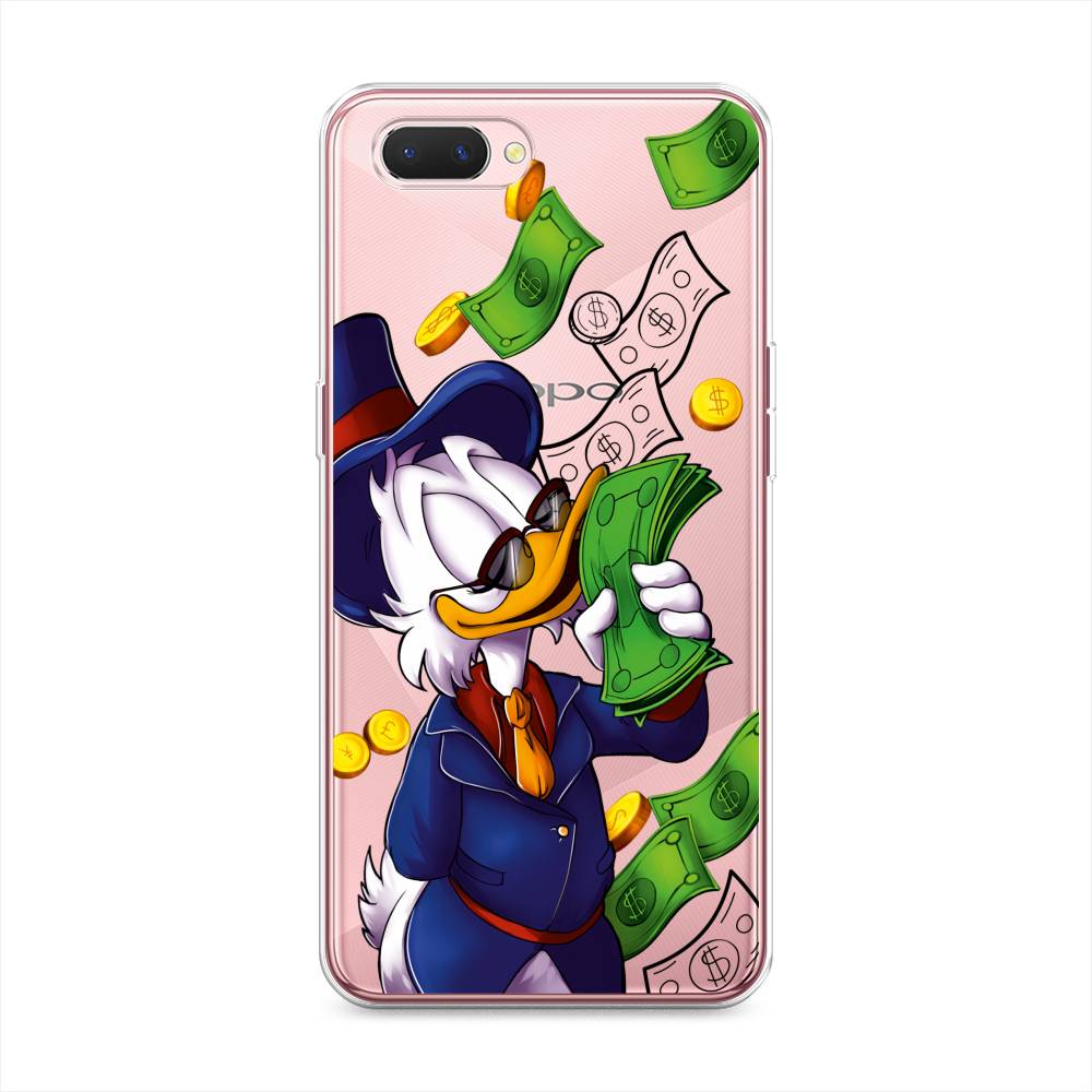 

Чехол на Oppo A3s "Scrooge McDuck with Money", Синий;зеленый;белый, 252050-6