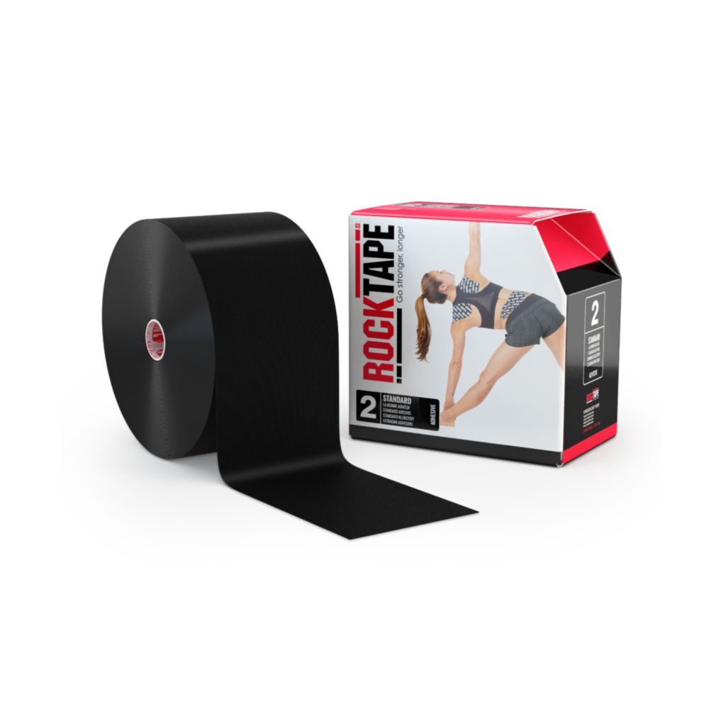 фото Кинезио тейп rocktape standart "2", 10 см х 32 м, черный