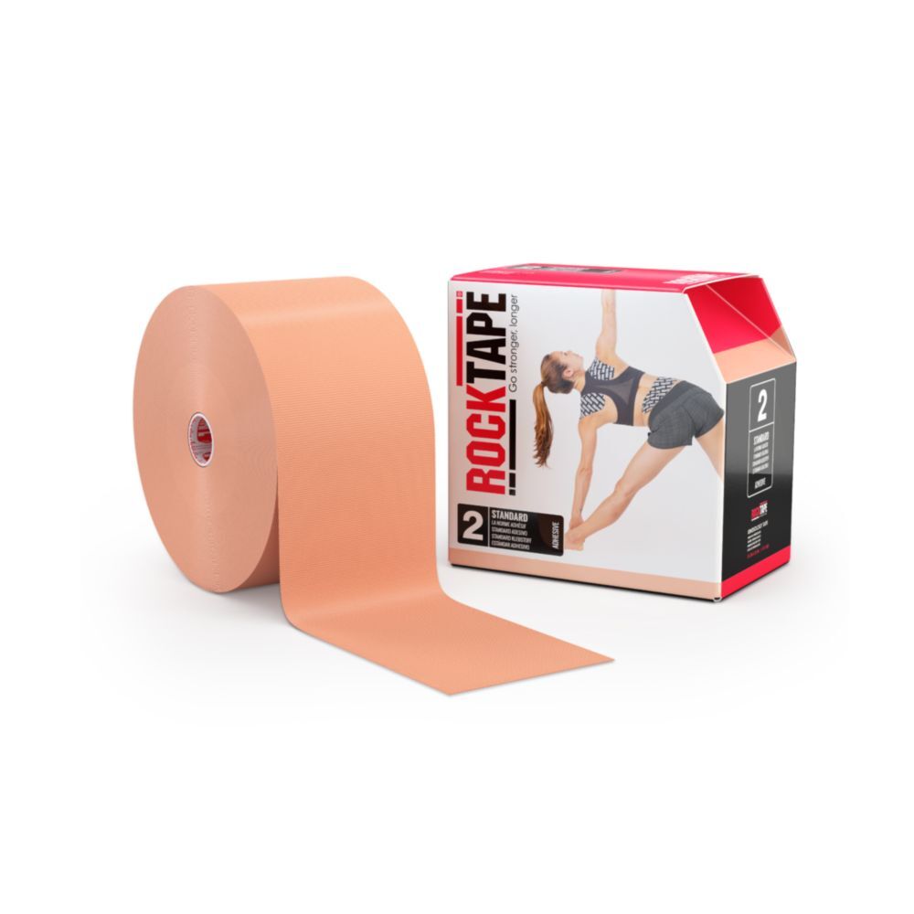 фото Кинезио тейп rocktape standart "2", 10 см х 32 м, бежевый