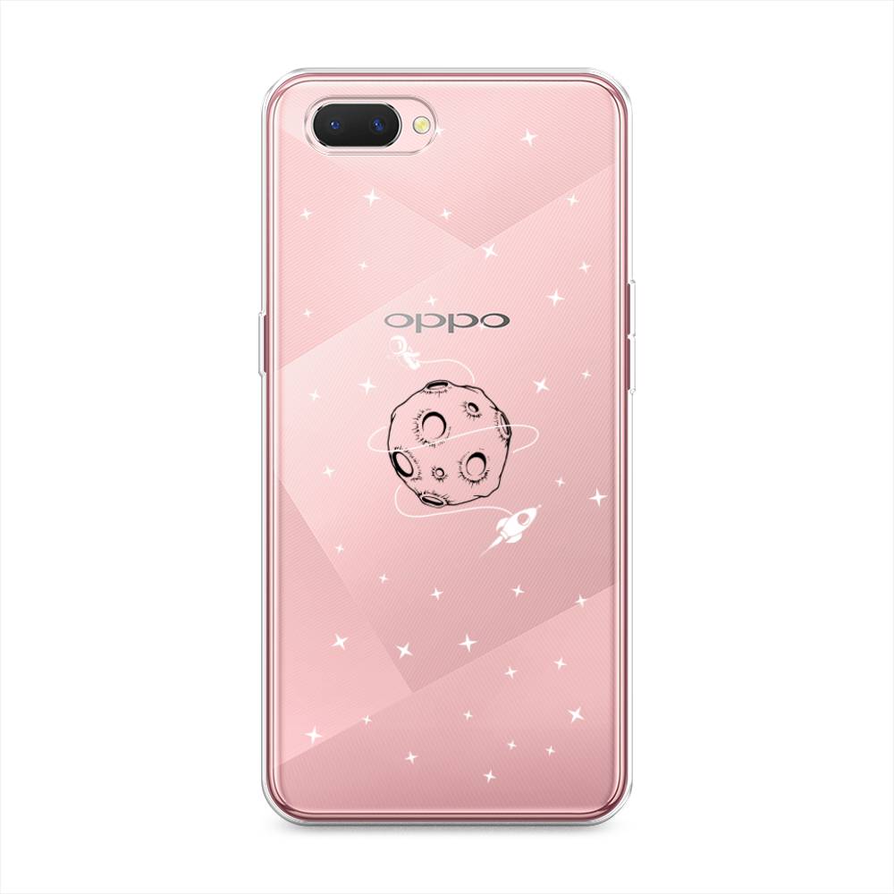 

Чехол на Oppo A3s "Полет вокруг луны", Белый;серый;черный, 252050-2