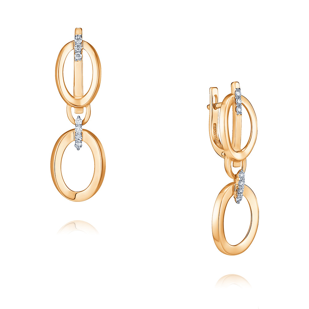 

Серьги из красного золота с бриллиантом ADAMAS 24037912/01-А50Д-41, 24037912/01-А50Д-41