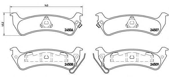 

Комплект тормозных колодок Brembo P37012