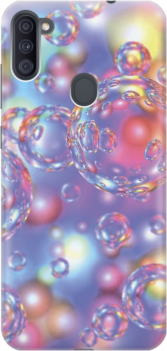 

Чехол на Samsung Galaxy A11/M11 с принтом "Необычные пузырьки", Белый;розовый, 2288