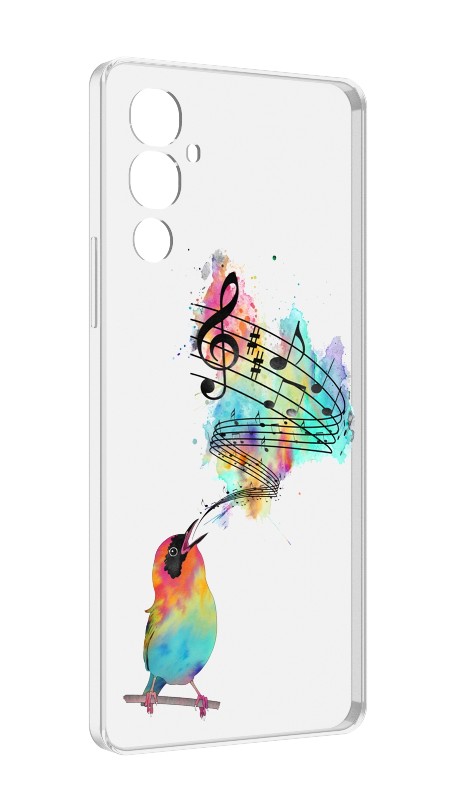 

Чехол MyPads певчая птичка для Tecno Pova 4, Прозрачный, Tocco