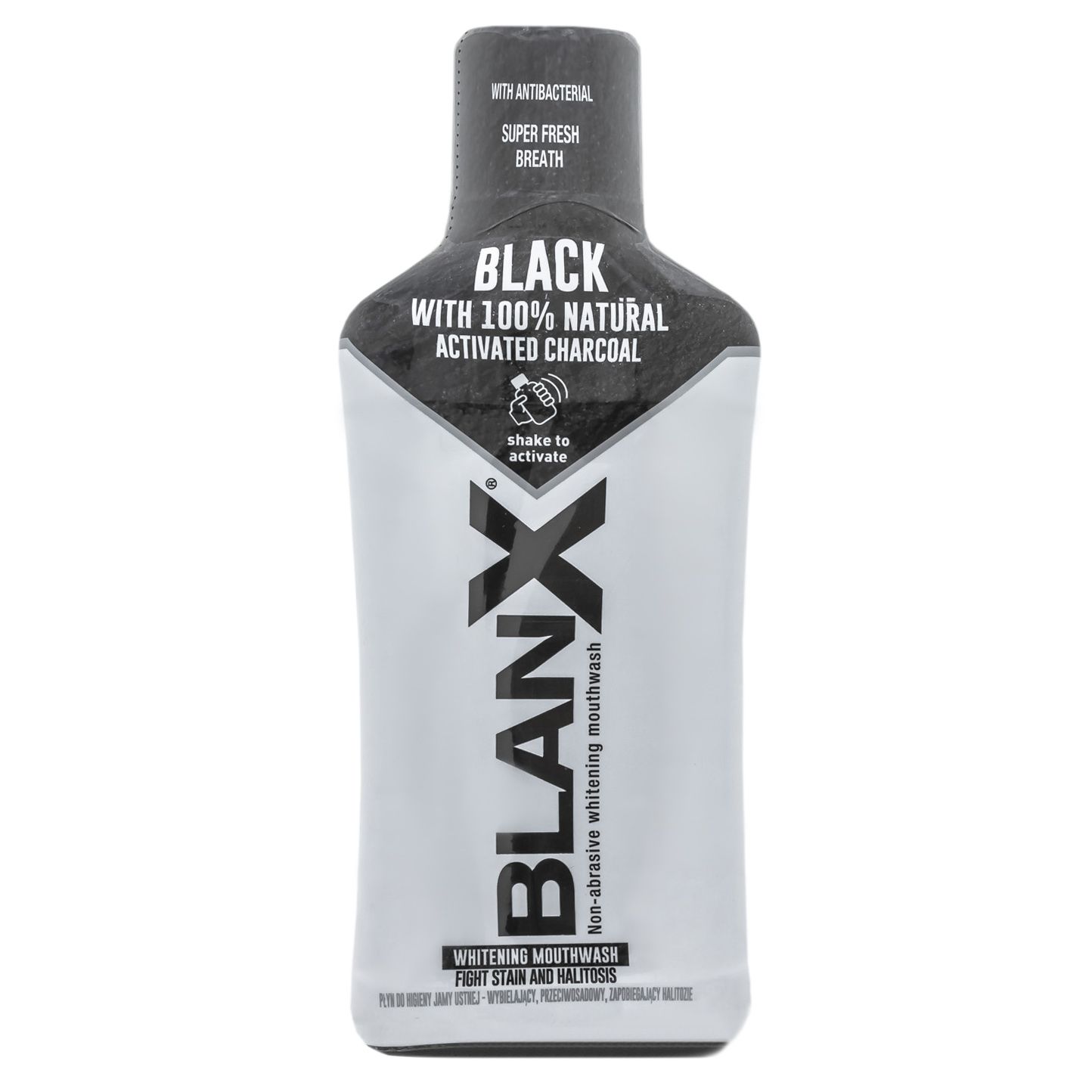 Ополаскиватель для полости рта BlanX Black Charcoal, 500 мл уход blanx