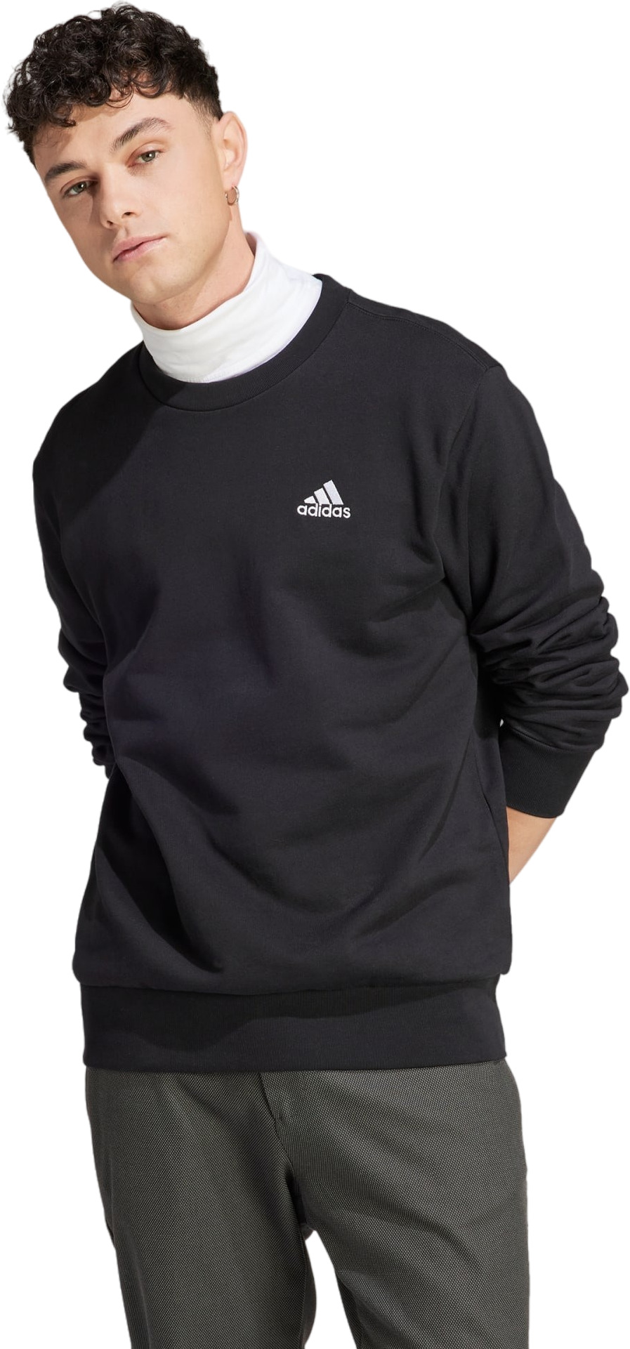 Свитшот мужской Adidas M SL FT SWT черный 2XL 7799₽