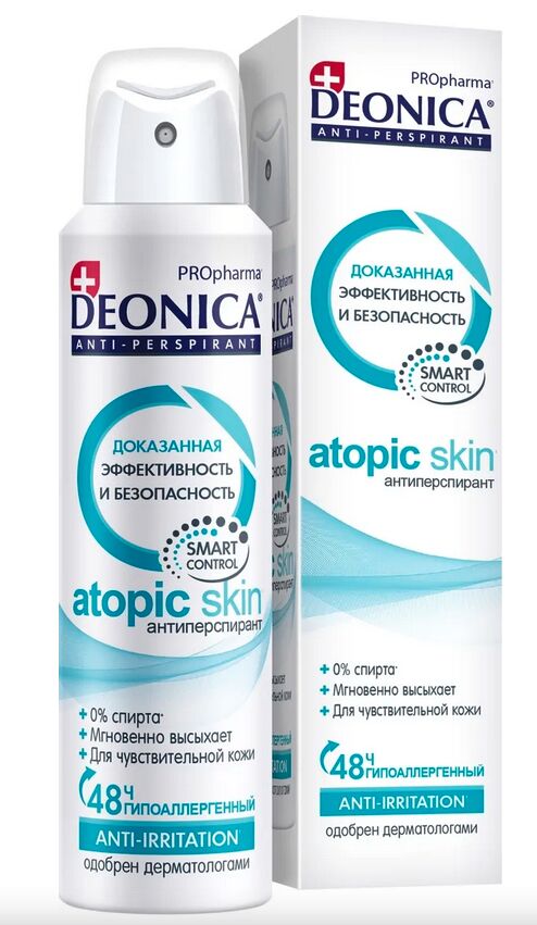 Антиперспирант DEONICA PROpharma ATOPIC SKIN 150 мл спрей подарочный набор для женщин deonica дезодорант женский шариковый крем для рук деоника