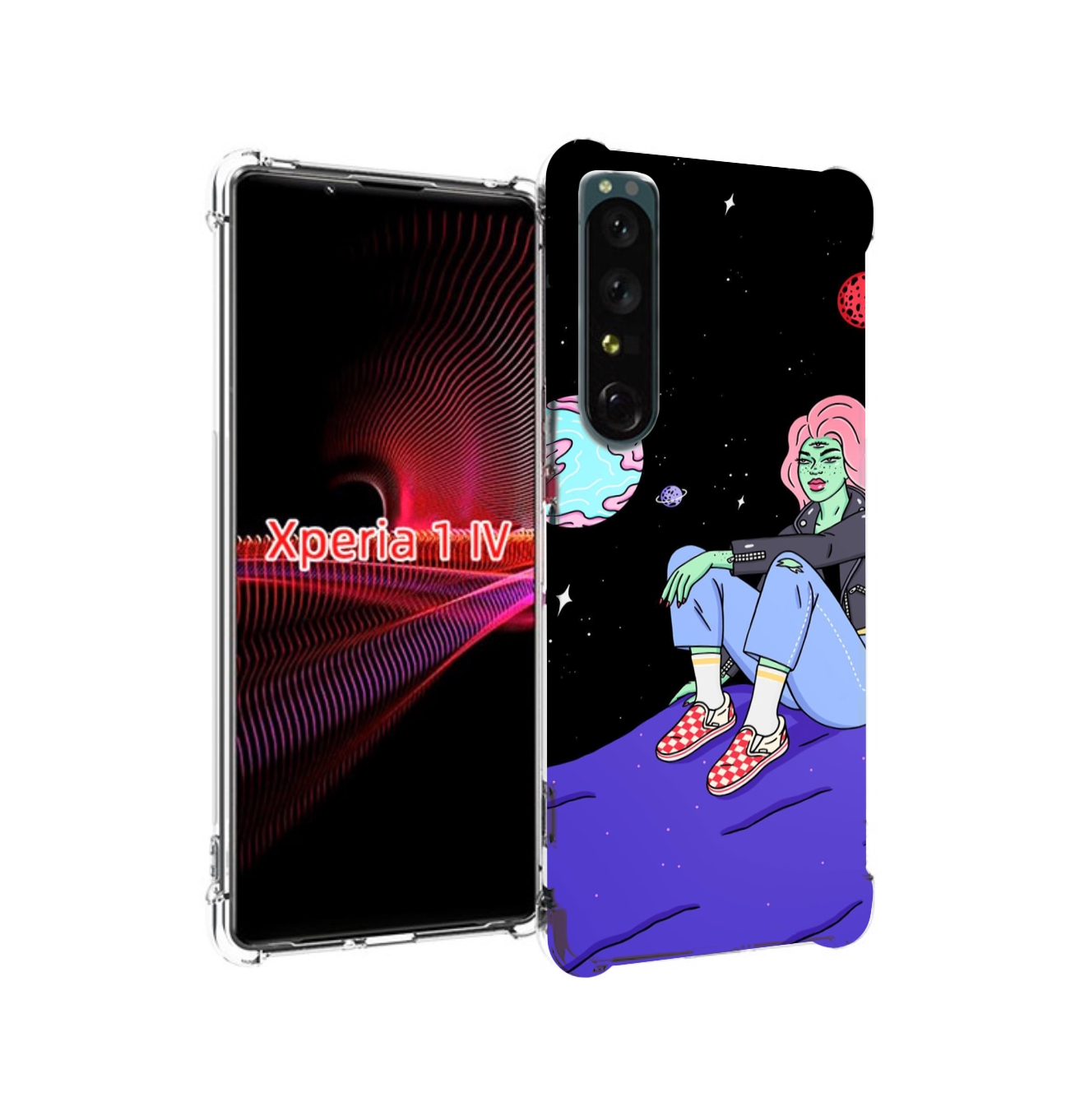 

Чехол накладка MyPads девушка-на-луне-мультик для Sony Xperia 1 IV, Прозрачный, Tocco