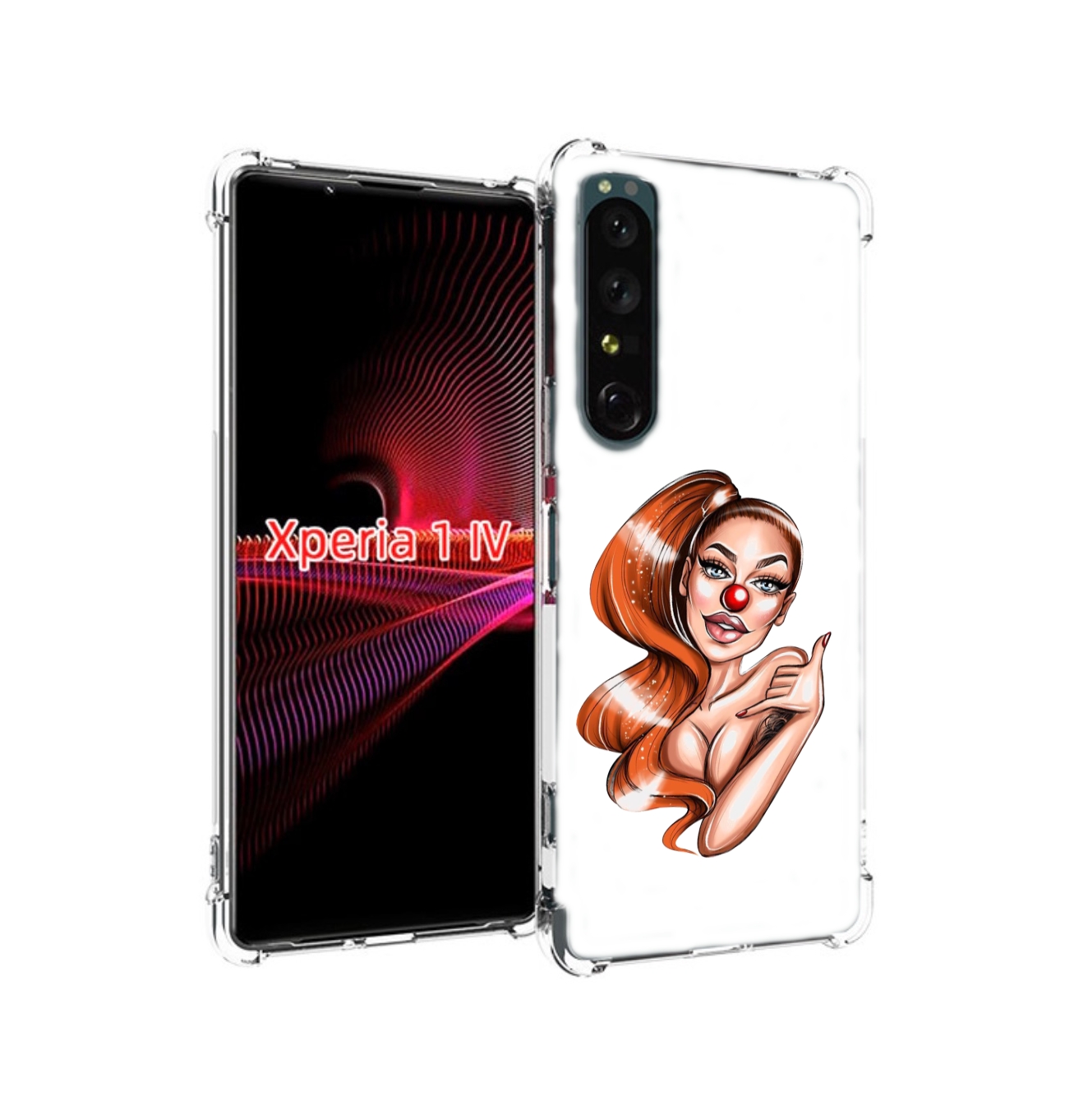 

Чехол накладка MyPads девушка-клоун для Sony Xperia 1 IV, Прозрачный, Tocco