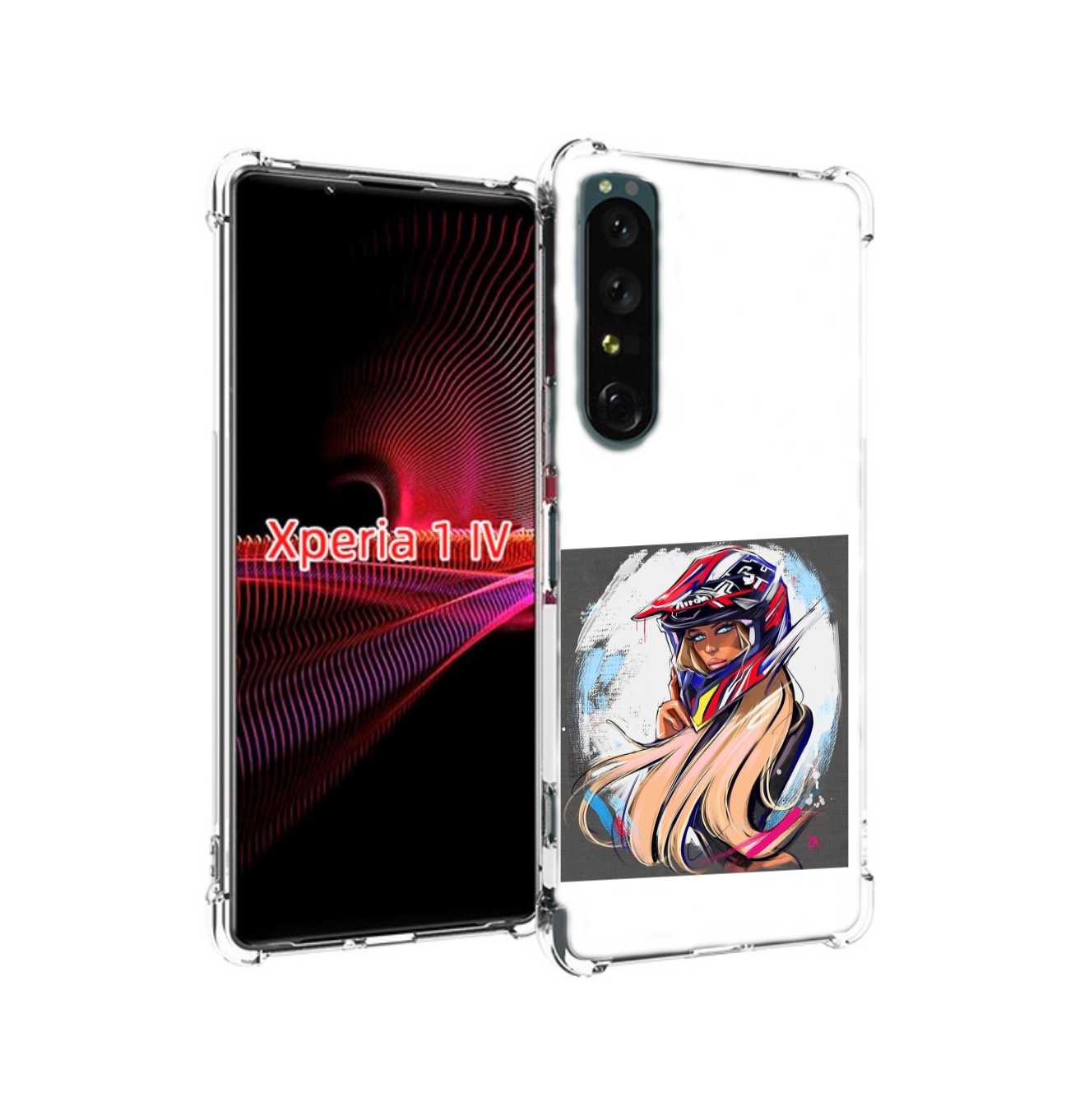 

Чехол накладка MyPads девушка-в-шлеме для Sony Xperia 1 IV, Прозрачный, Tocco